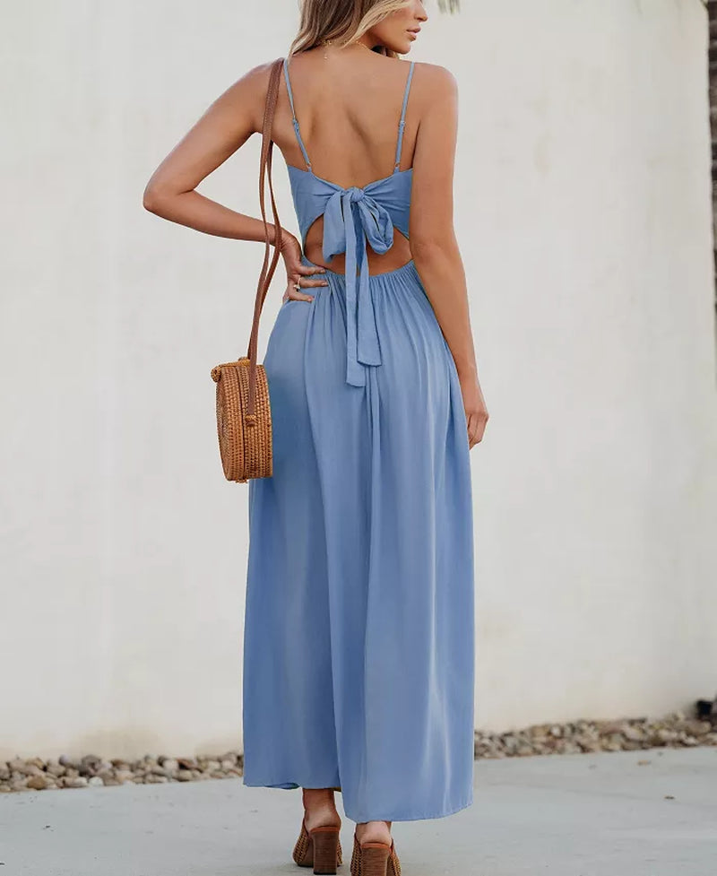 Women'S Front Twist & Keyhole Maxi Beach Dress